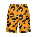 Men/Teen Swim Shorts - Drip Bench Leopard Orange
