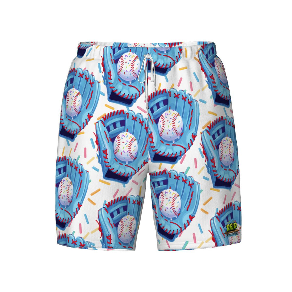 W2W Pro Mesh Hybrid Shorts - Baseball Sprinkles Drip White