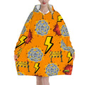 Adult Blanket Sweatshirt - I Come With a Warning Label Orange