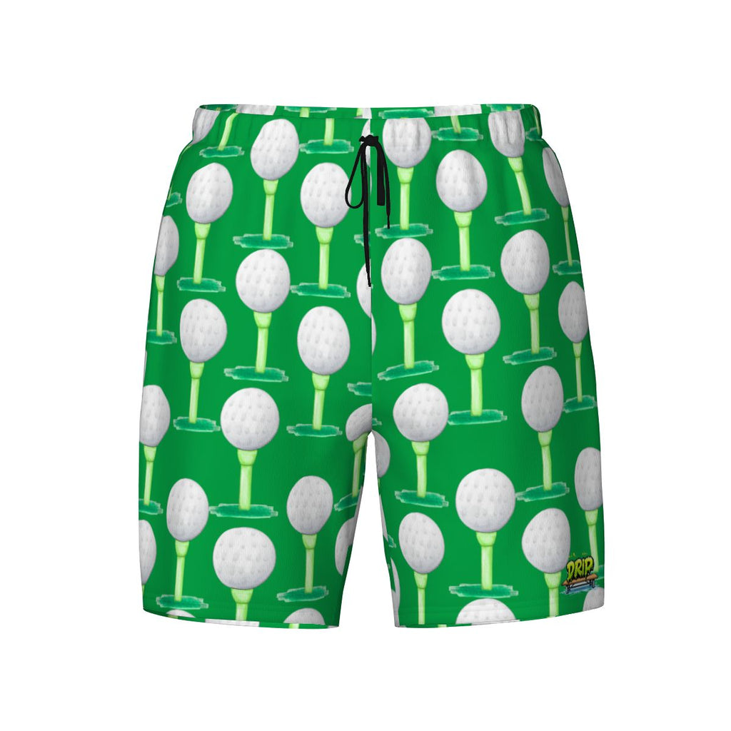 W2W Pro Mesh Hybrid Shorts - Golf Ball and Tee Classic Green