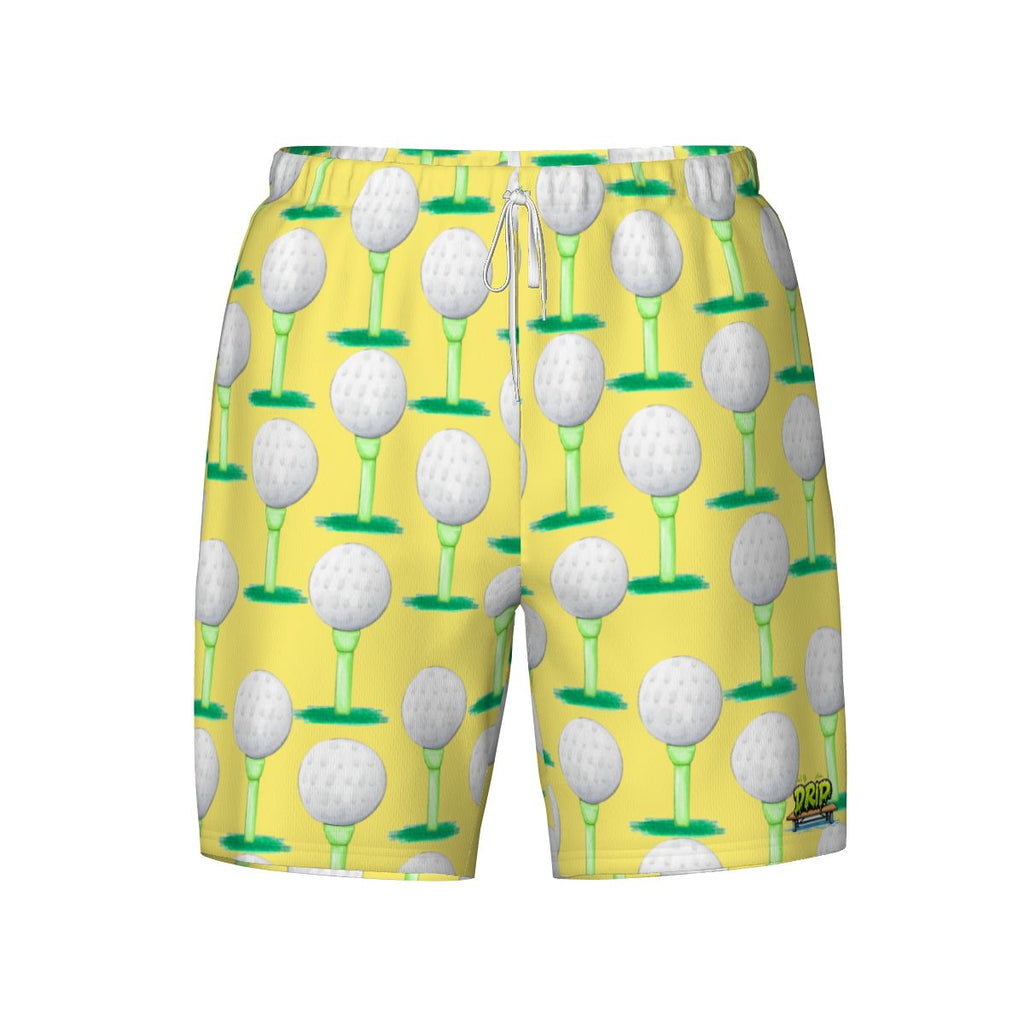 W2W Pro Mesh Hybrid Shorts - Golf Ball and Tee Yellow