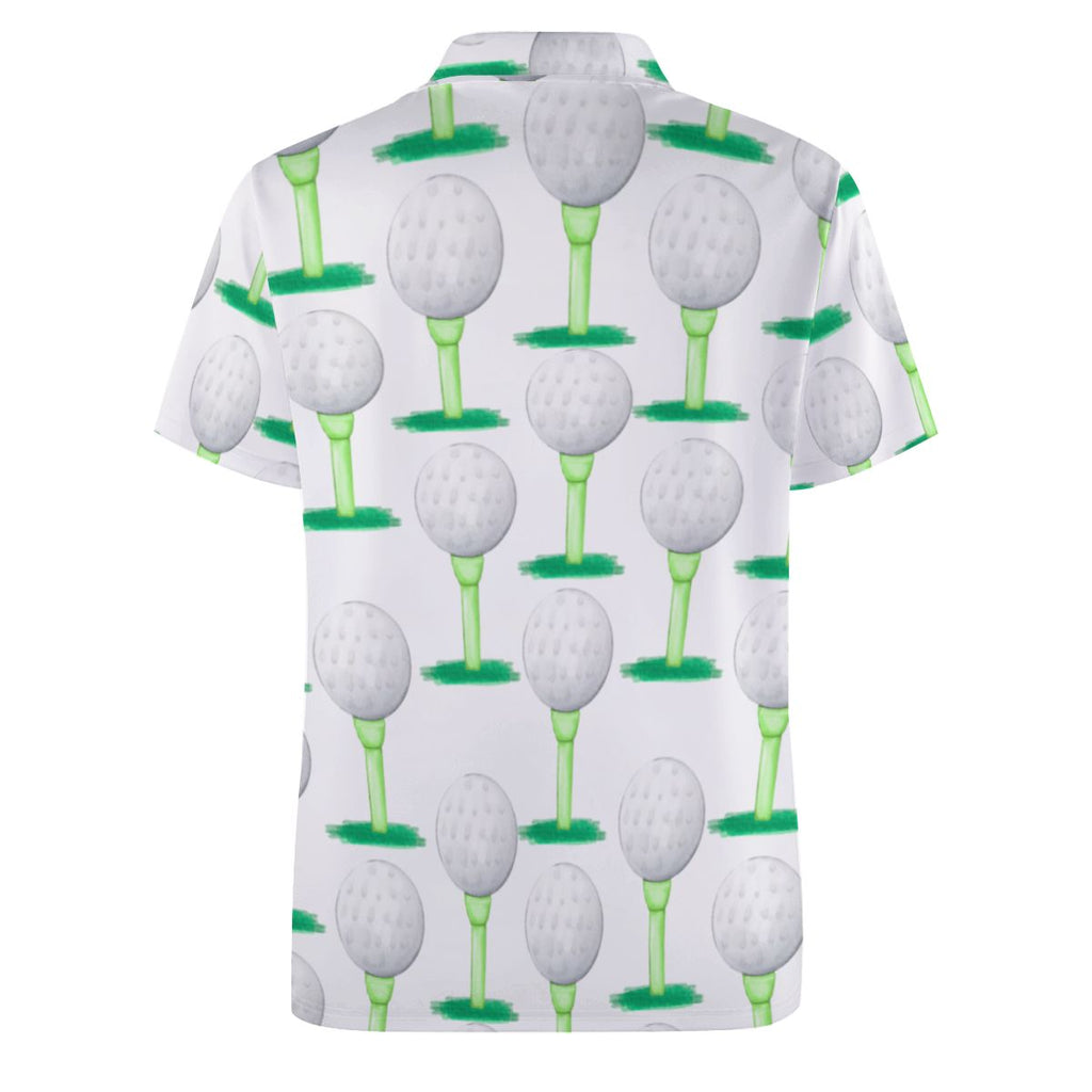 Uncle Golf Shirt - Golf Ball and Tee White