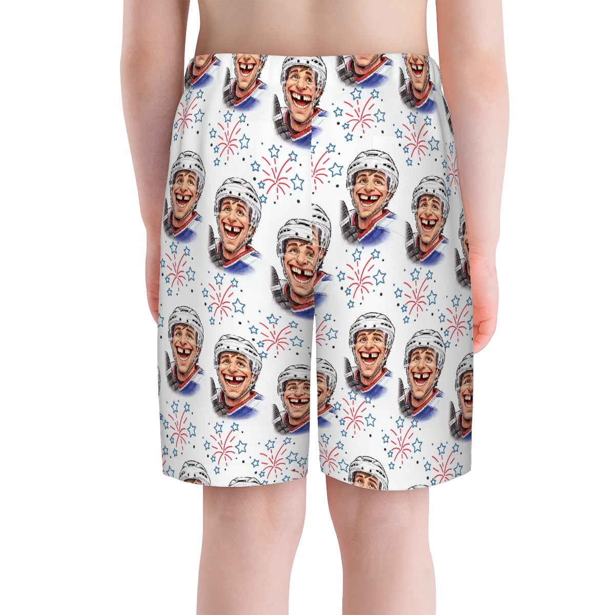 Youth Swim Shorts - Red, White and Tooth