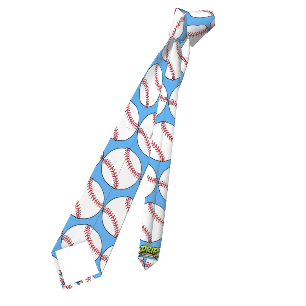 Game Day Tie - Baseballs Classic Blue