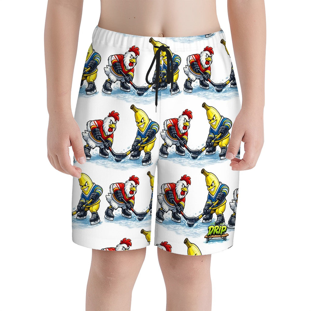 Youth Swim Shorts - Chicken Banana Faceoff