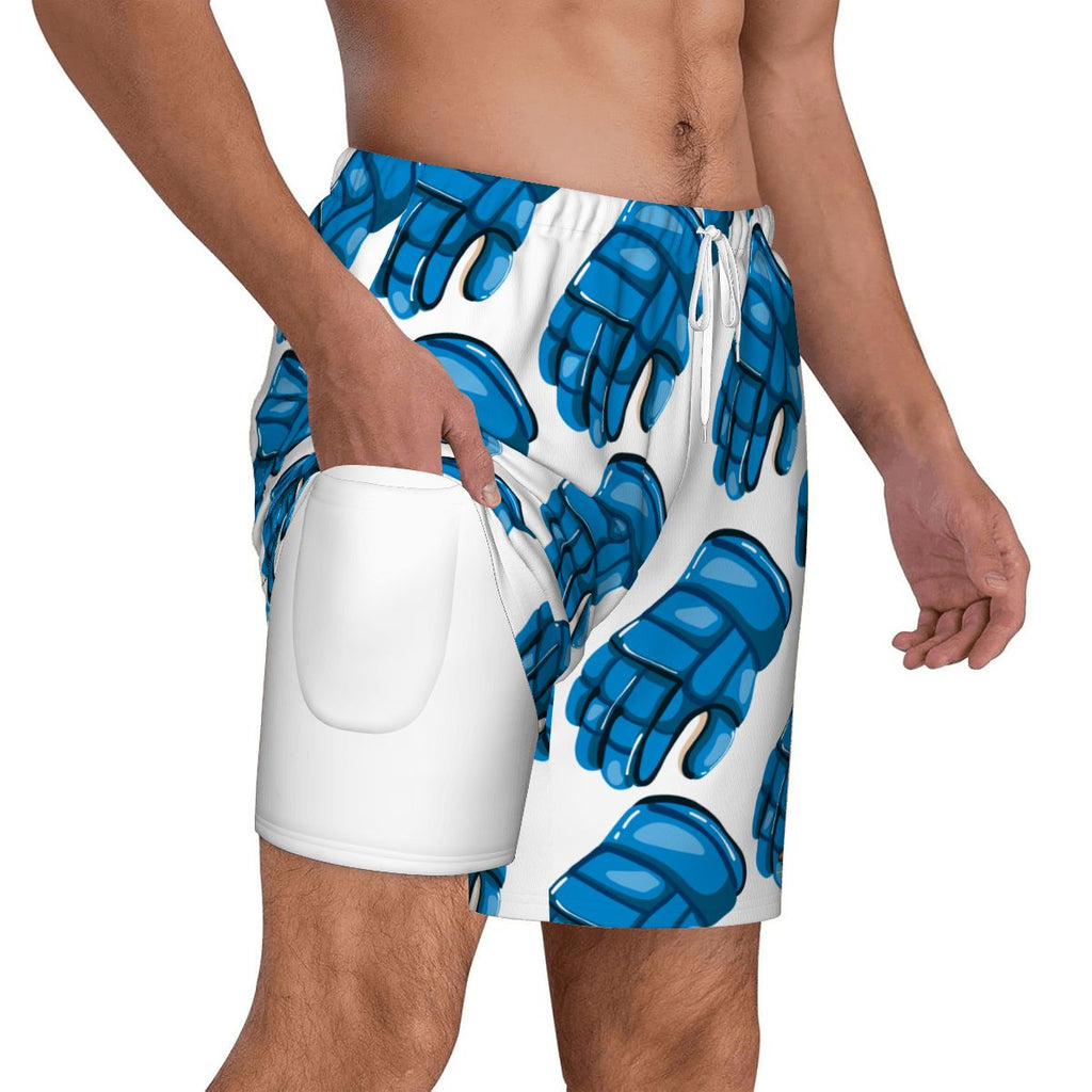 W2W Pro Mesh Hybrid Shorts - Blue Hockey Glove White