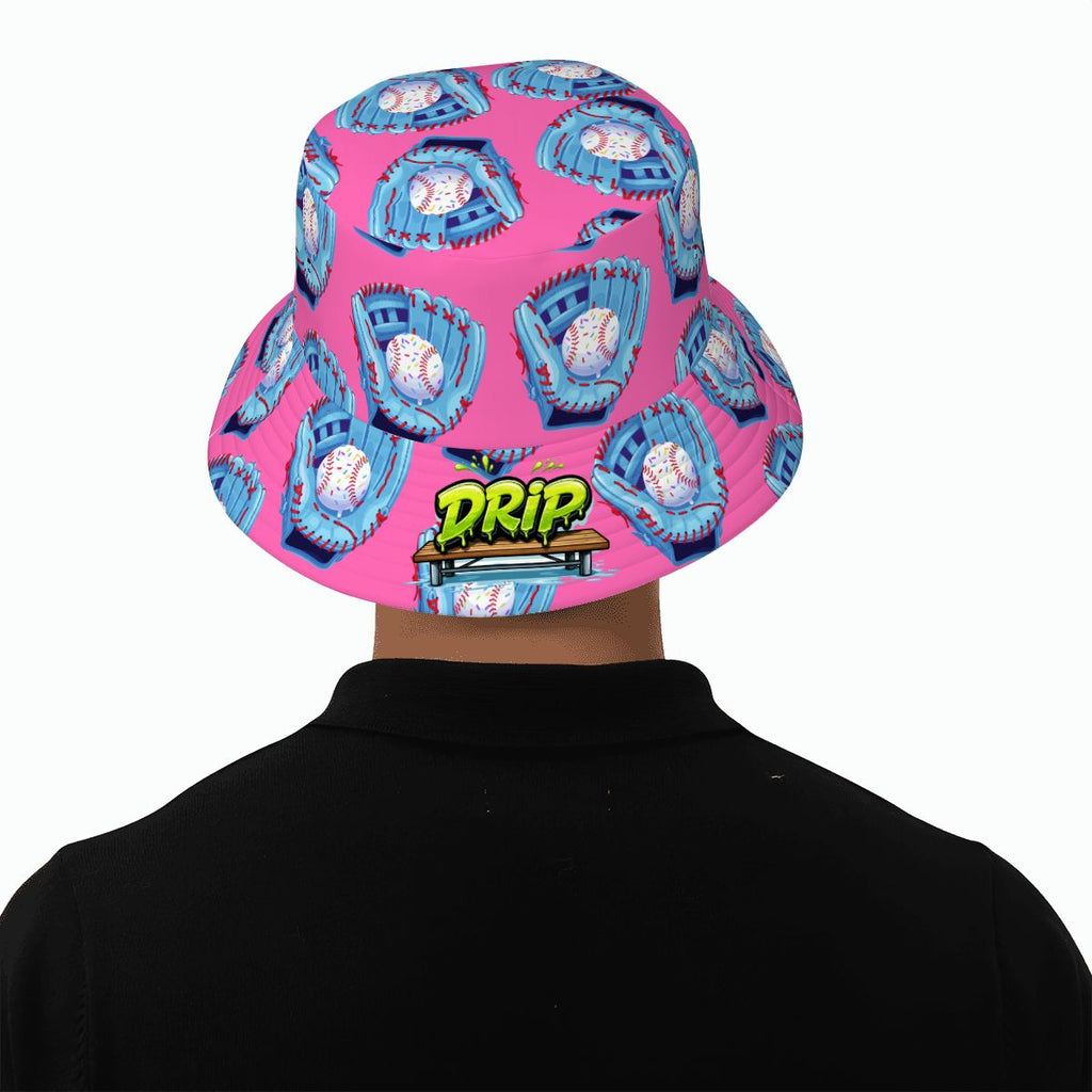 Drip Bucket Hat - Baseball Sprinkles Drip Hot Pink