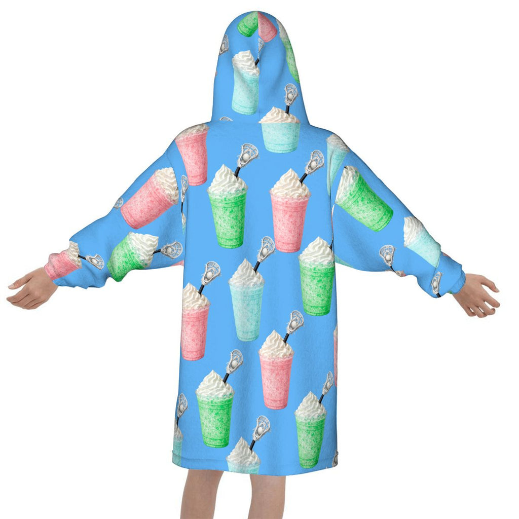Youth Blanket Sweatshirt - Ice Cream Lacrosse Blue