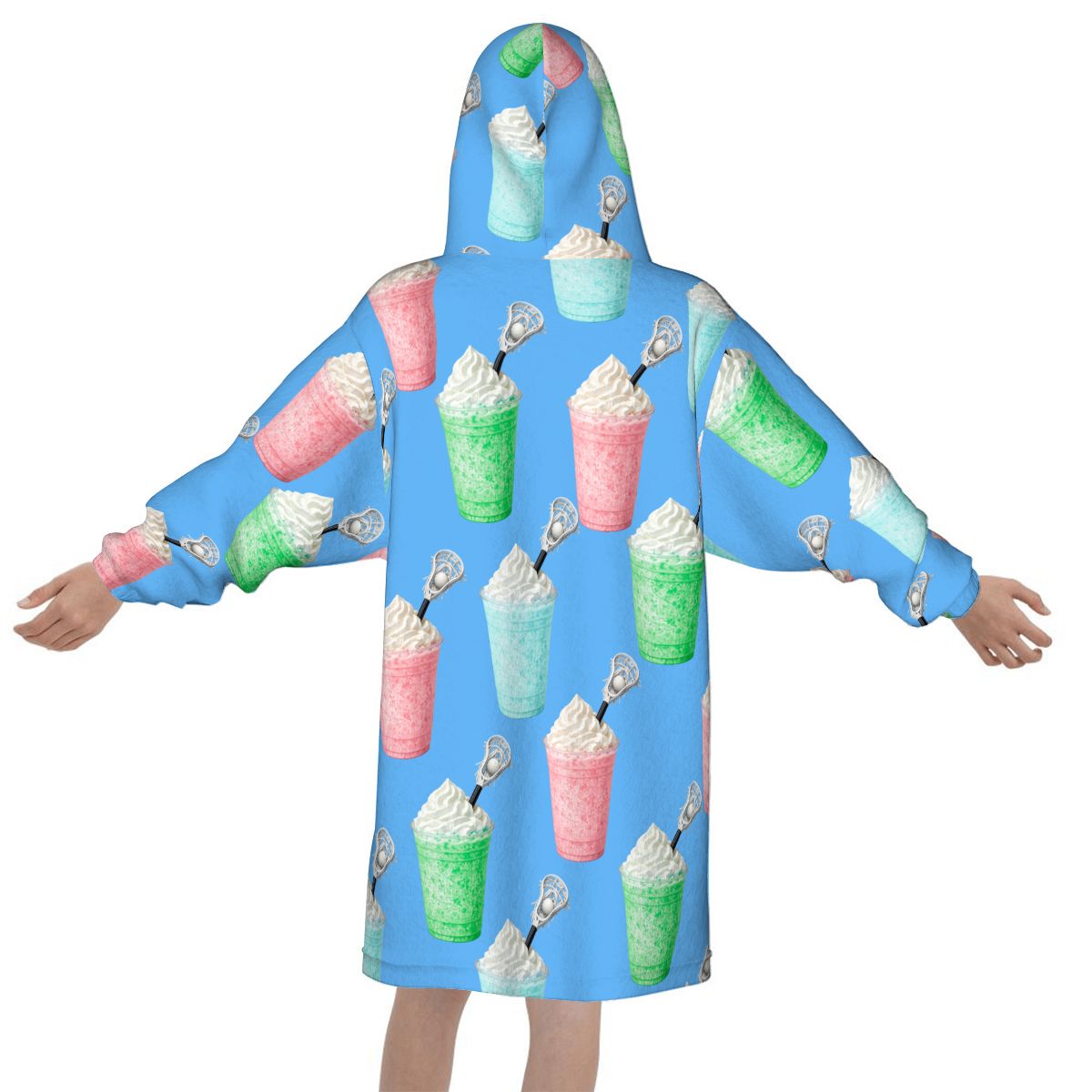 Youth Blanket Sweatshirt - Ice Cream Lacrosse Blue