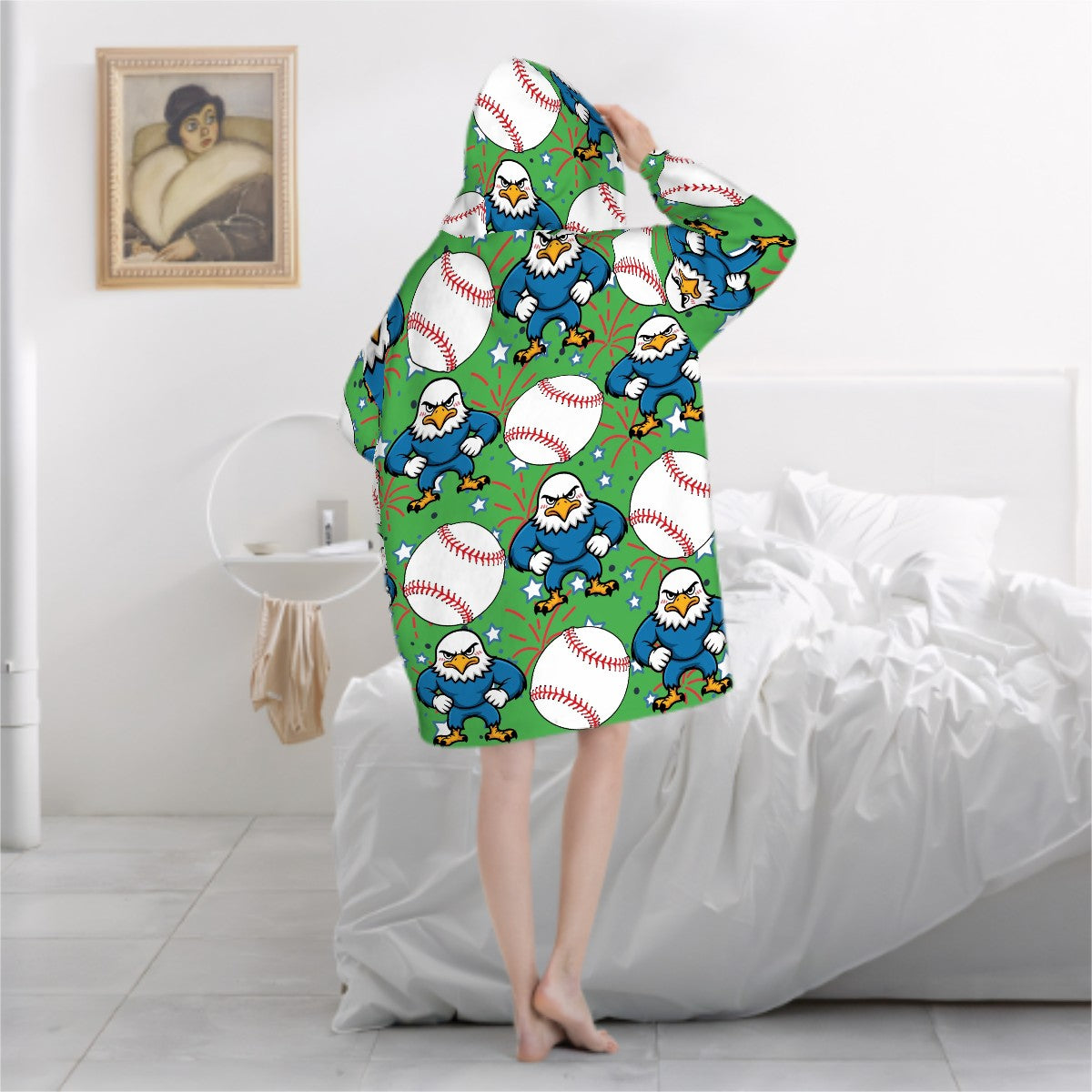 Adult Blanket Sweatshirt - Stars and Strikes Green