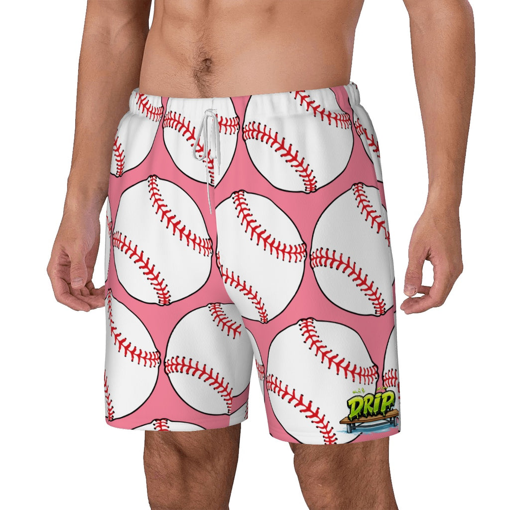 W2W Pro Mesh Hybrid Shorts - Baseballs Classic Pink