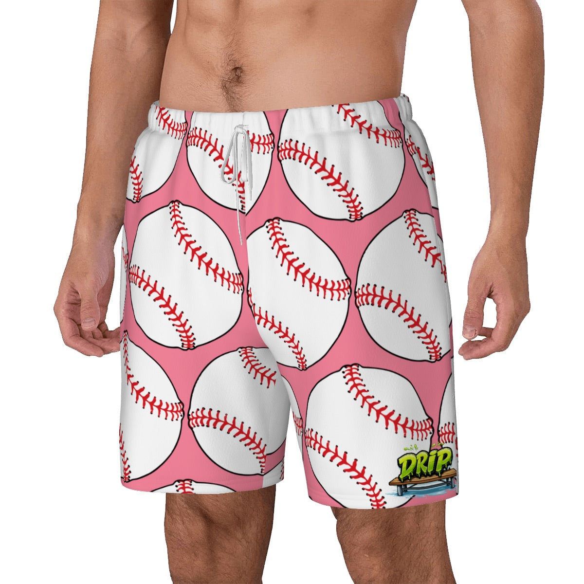 W2W Pro Mesh Hybrid Shorts - Baseballs Classic Pink