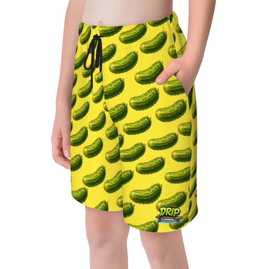Youth Swim Shorts - Pickled Yellow