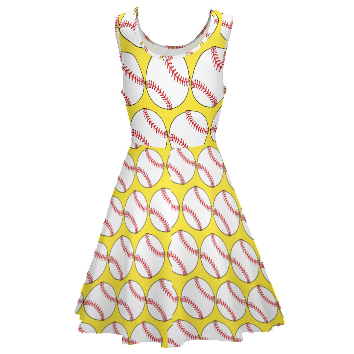 Women's Game Day Dress - Classic Baseball Yellow