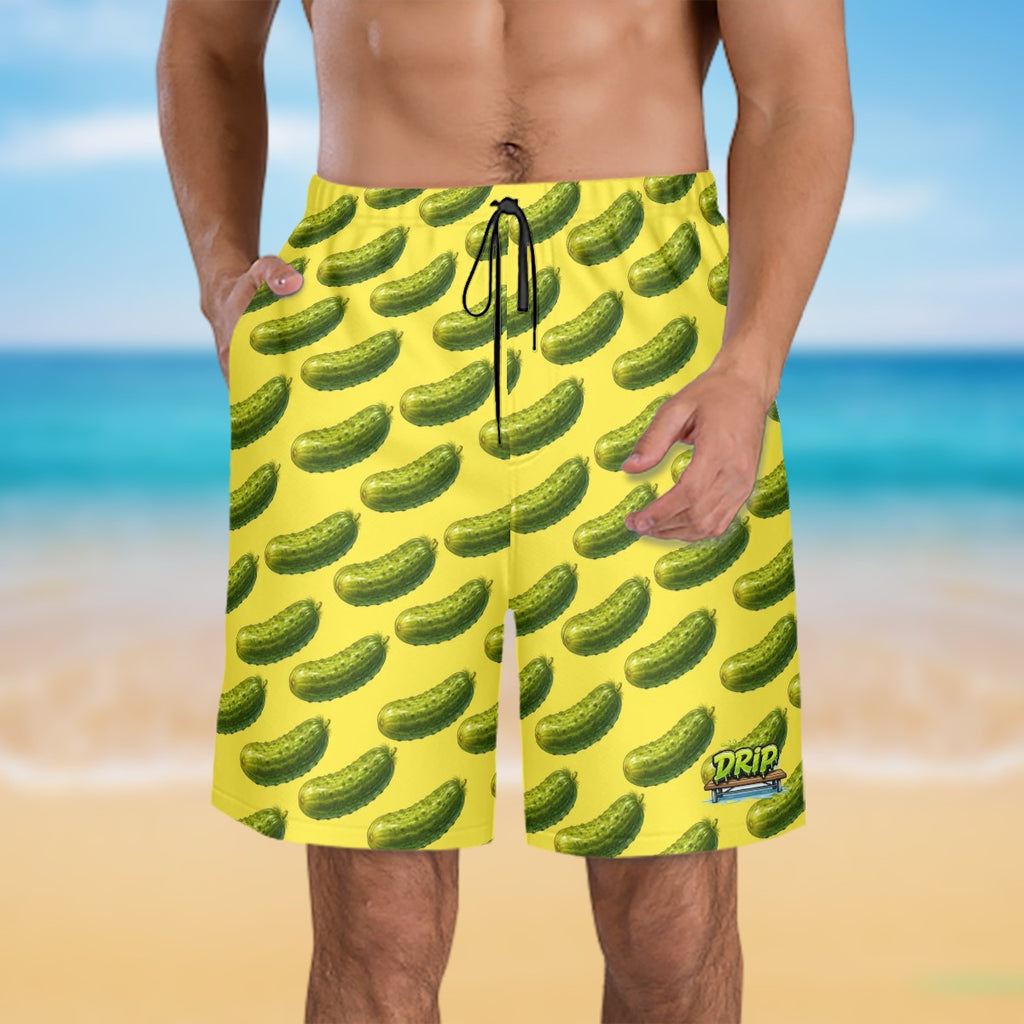 Men/Teen Swim Shorts - Pickled Yellow