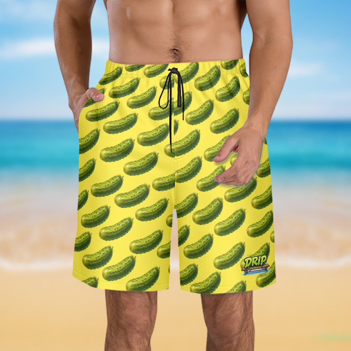 Men/Teen Swim Shorts - Pickled Yellow