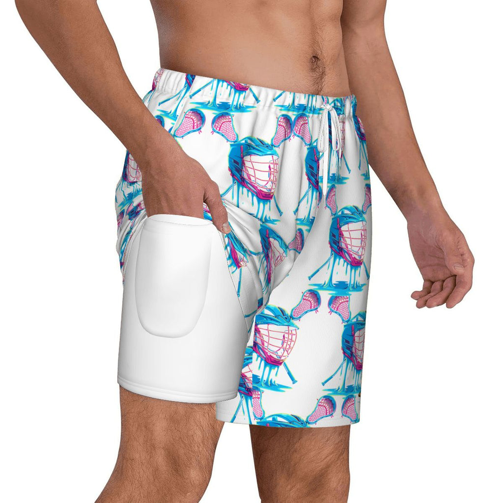 W2W Pro Mesh Hybrid Shorts - Lacrosse Helmet Sticks White