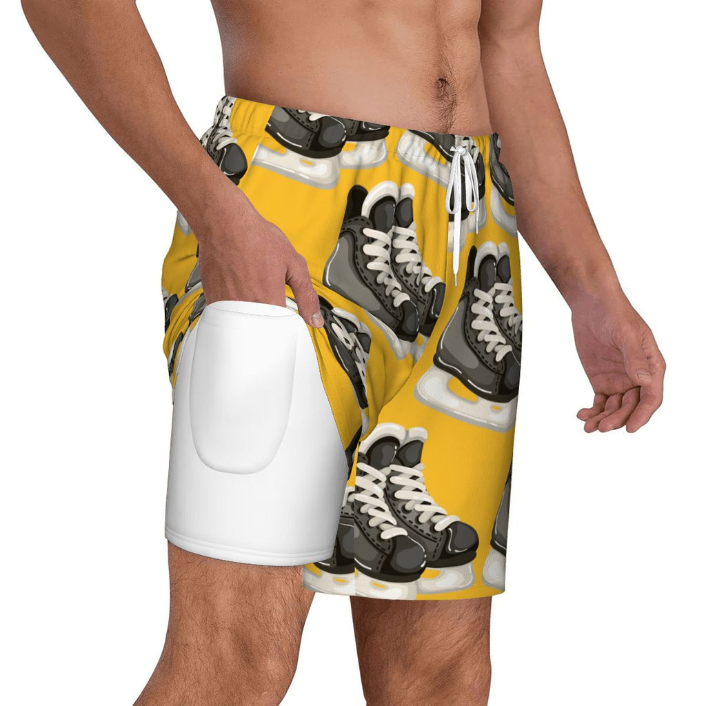 W2W Pro Mesh Hybrid Shorts - Hockey Skates Classic Gold