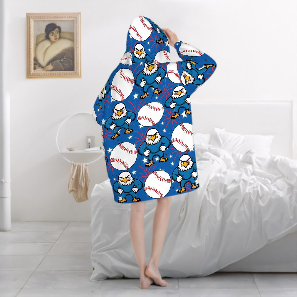Adult Blanket Sweatshirt - Stars and Strikes Dark Blue