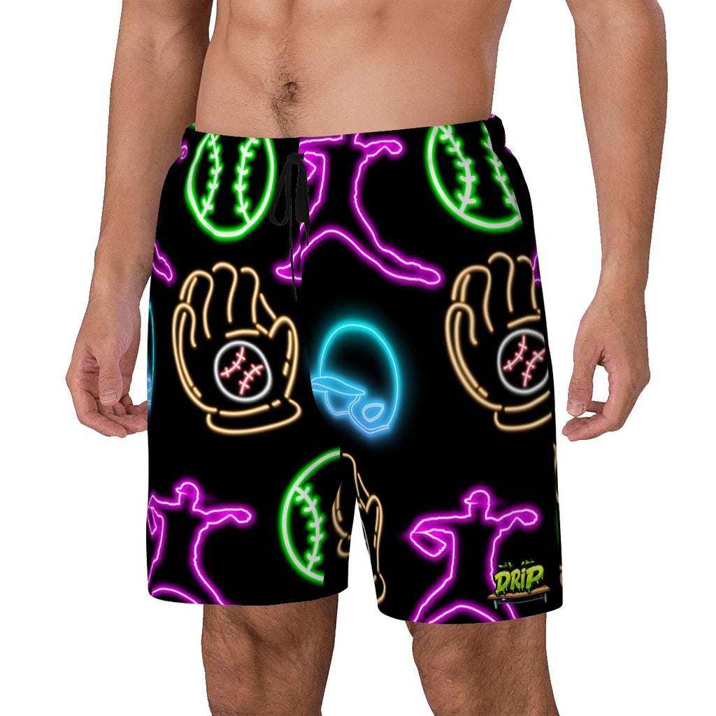 W2W Pro Mesh Hybrid Shorts - Black Neon Lights