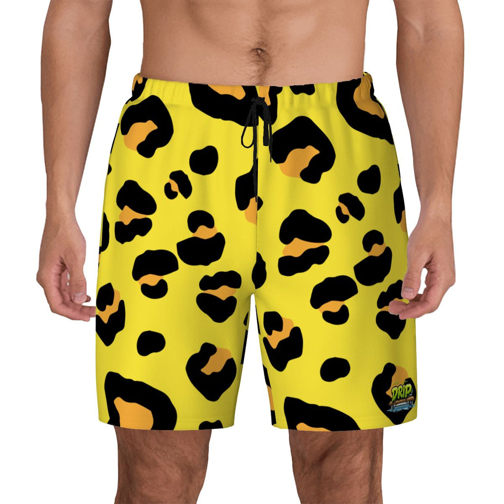 W2W Pro Mesh Hybrid Shorts - Drip Bench Leopard Yellow