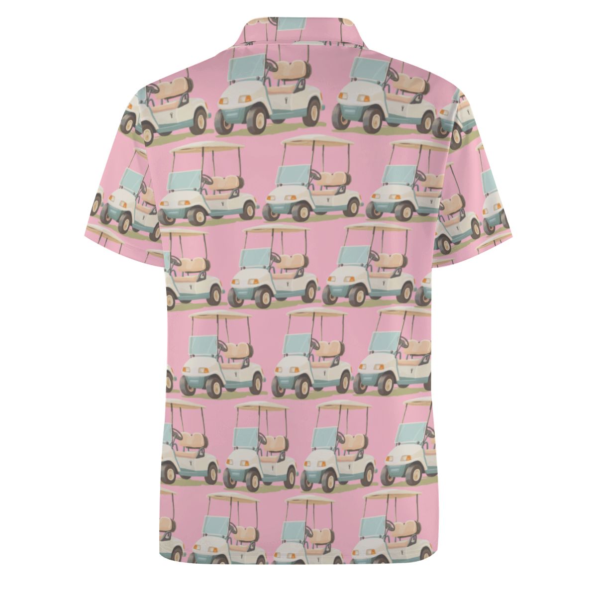 Uncle Golf Shirt - Golf Cart Sketch Light Pink