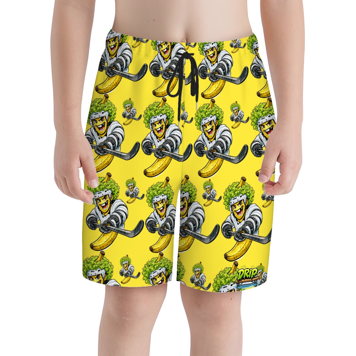 Youth Swim Shorts - Banana Lettuce Flow