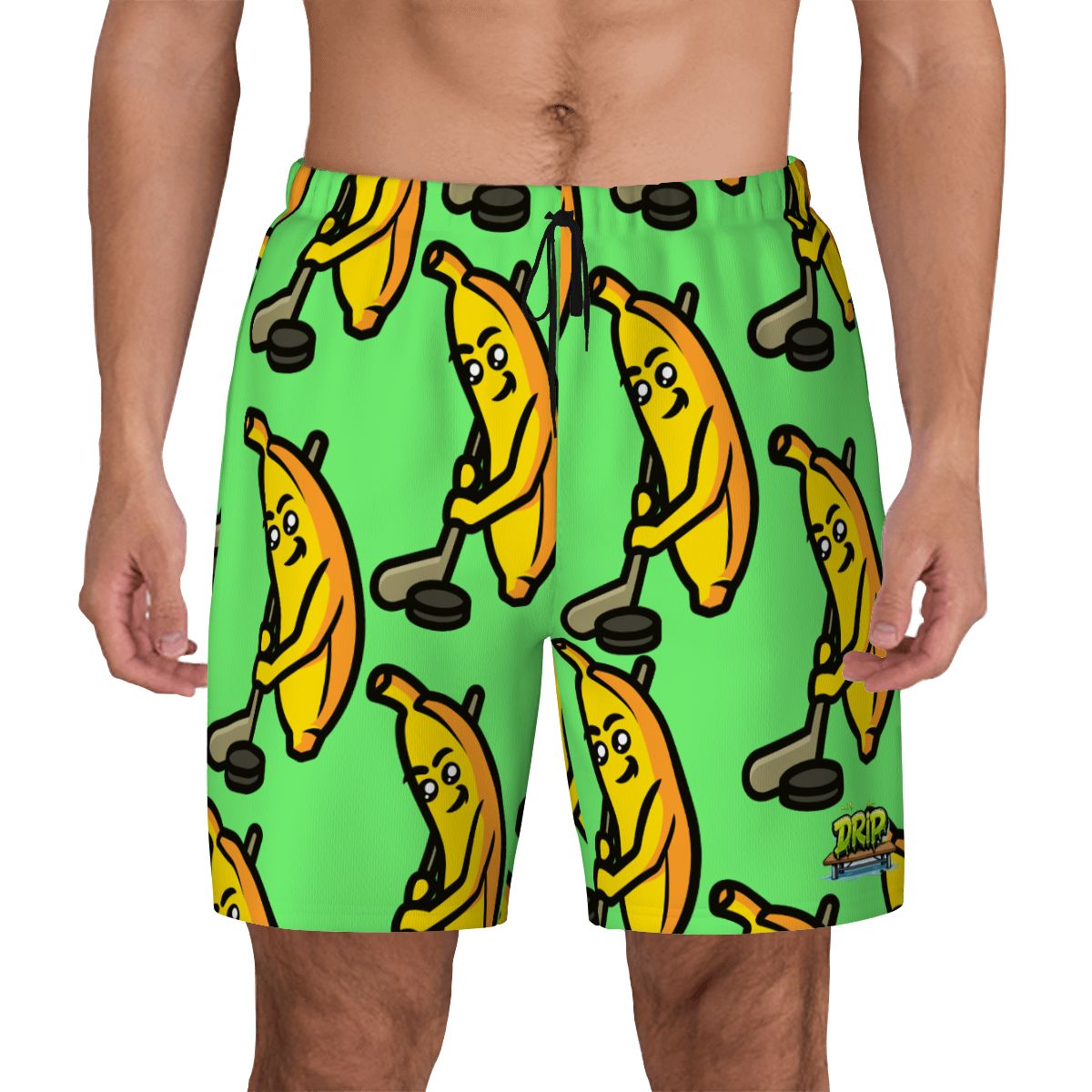 W2W Pro Mesh Hybrid Shorts - Bananas for Hockey Hot Green