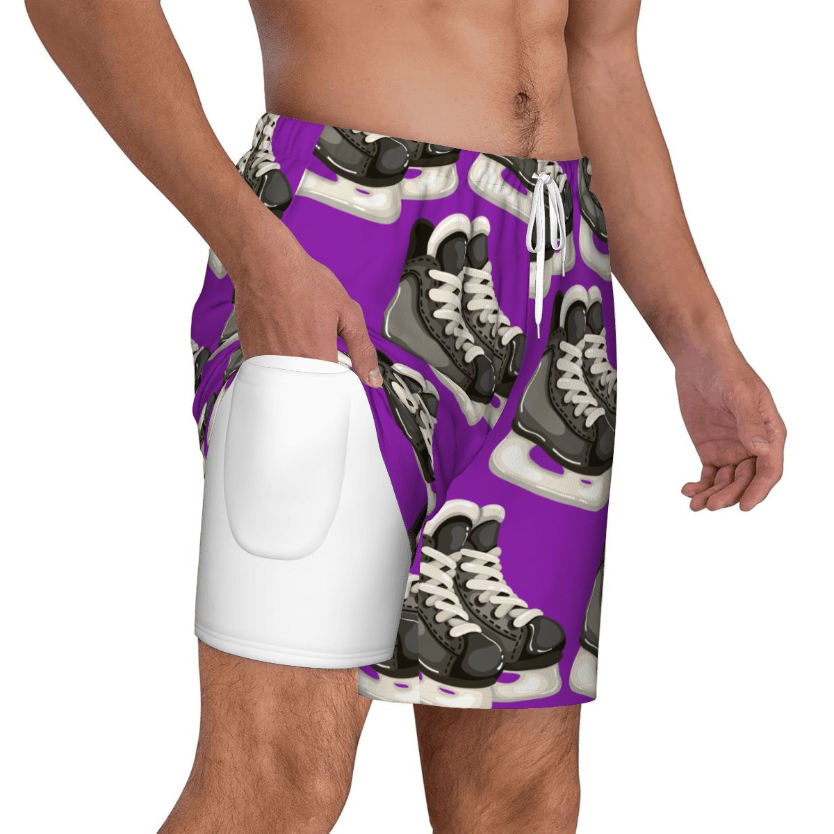 W2W Pro Mesh Hybrid Shorts - Hockey Skates Classic Purple