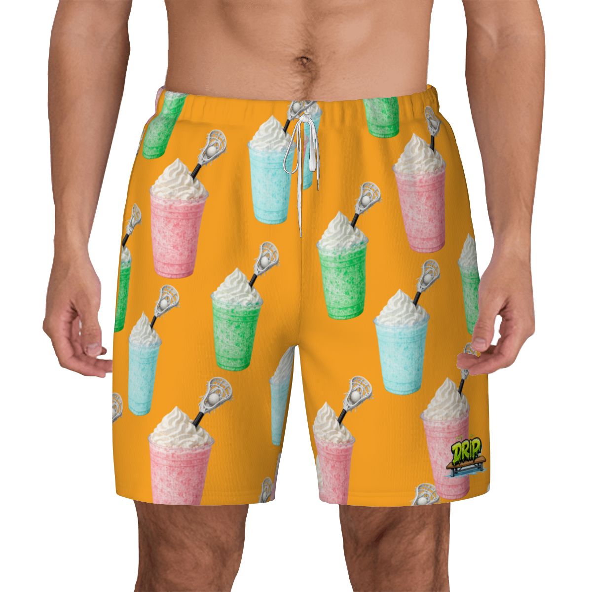 W2W Pro Mesh Hybrid Shorts - Ice Cream Lacrosse Orange