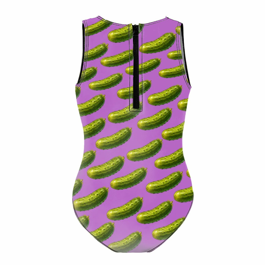 Girls One Piece Swimsuits - Drip Bench Pickled Purple