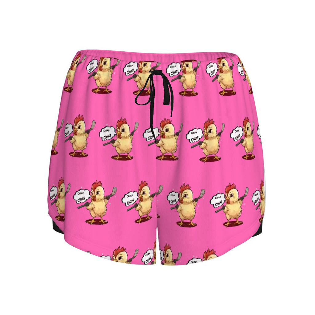 Drip Bench Women's Shorts - Hockey Chirp Chirp Pink