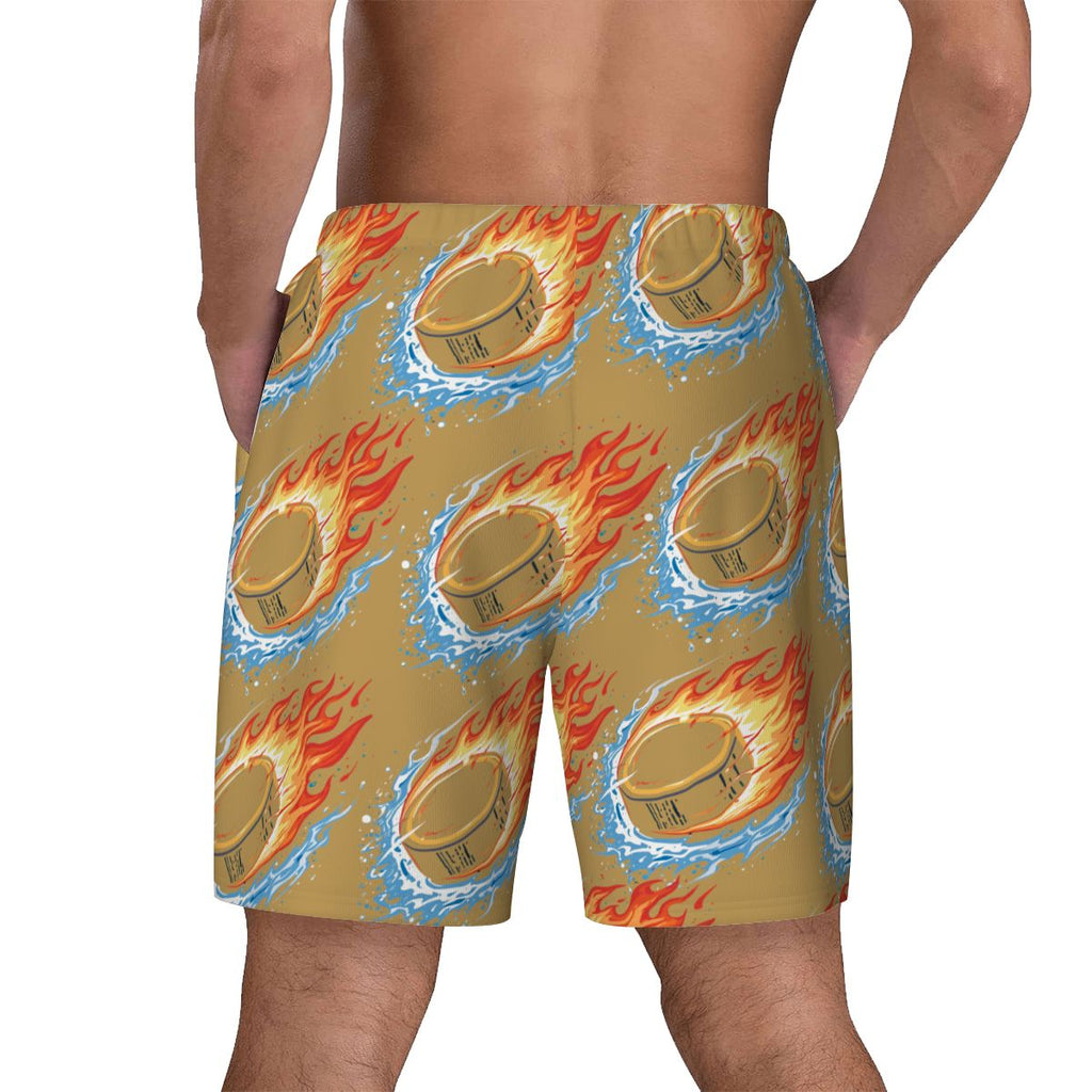 W2W Pro Mesh Hybrid Shorts - Flamin Hockey Pucks Beige