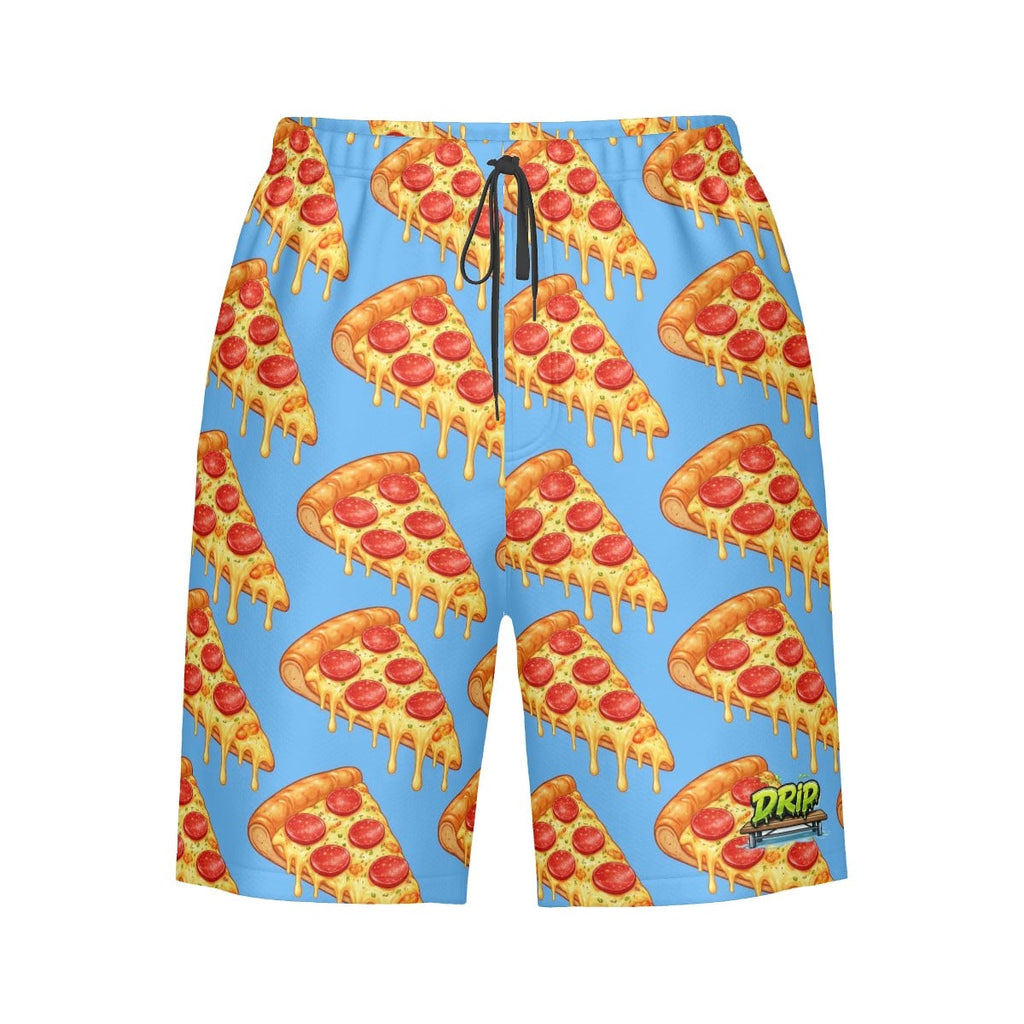 Men/Teen Swim Shorts - Pizza Blue