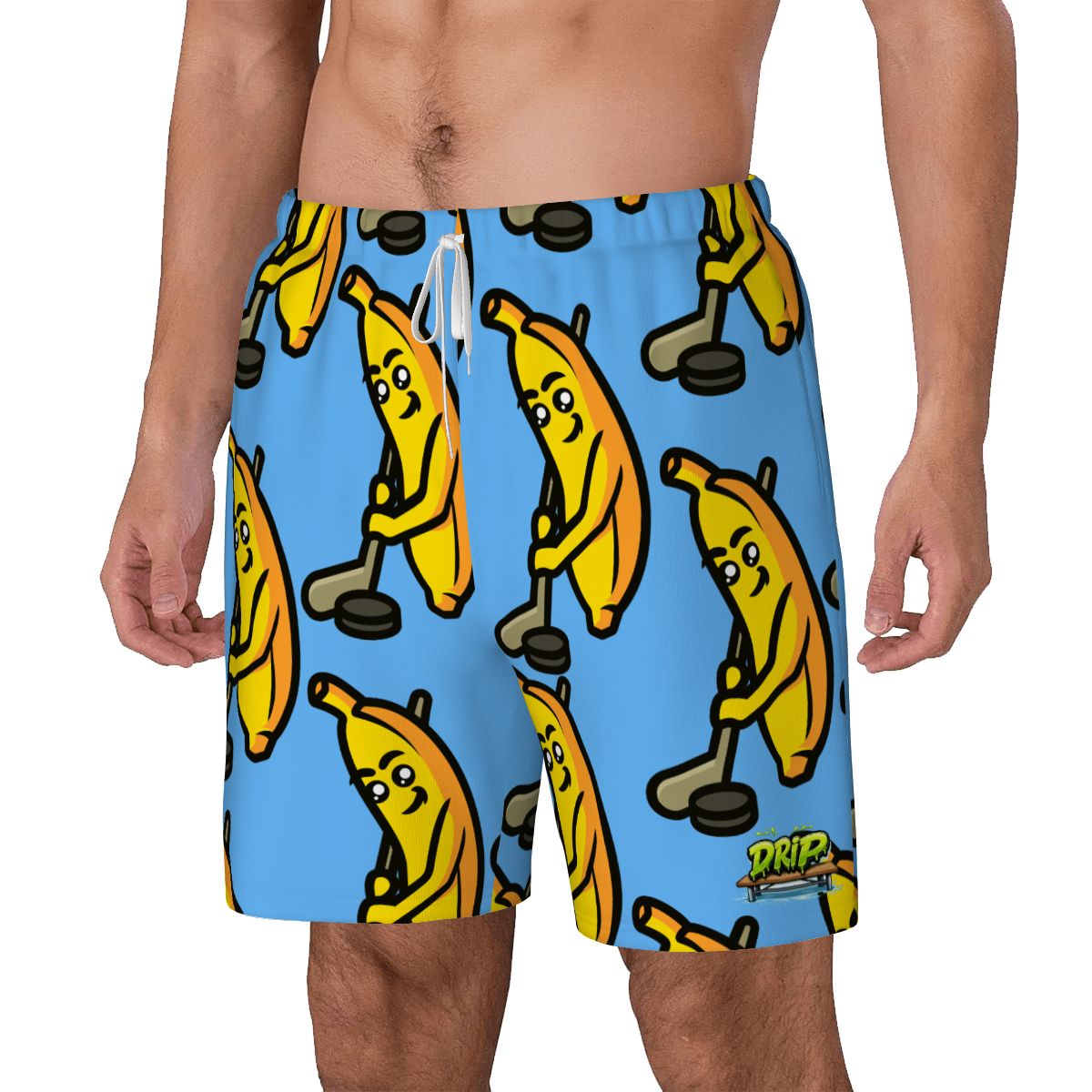W2W Pro Mesh Hybrid Shorts - Bananas for Hockey Sky Blue