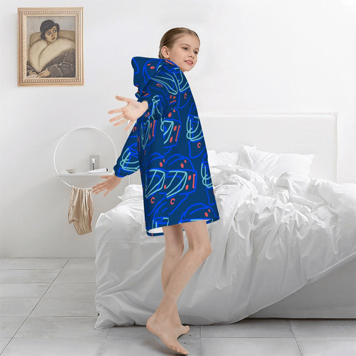 Youth Blanket Sweatshirt - Goalie Helmet Sketch Midnight