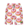 Men/Teen Swim Shorts - Donut Drip White