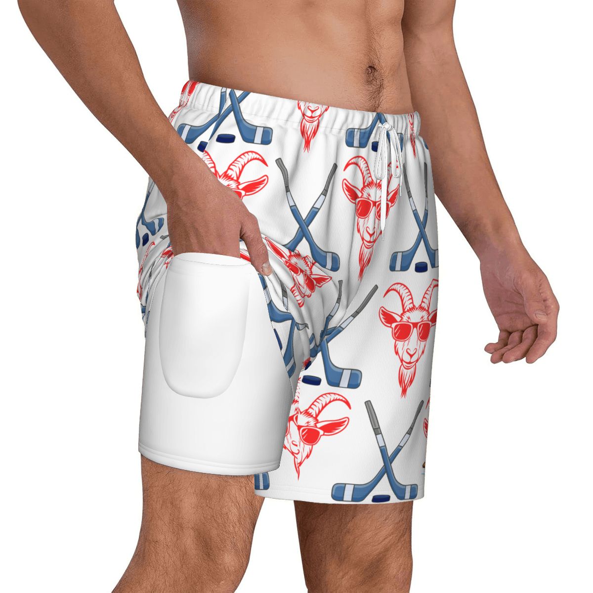 W2W Pro Mesh Hybrid Shorts - Goated Hockey White