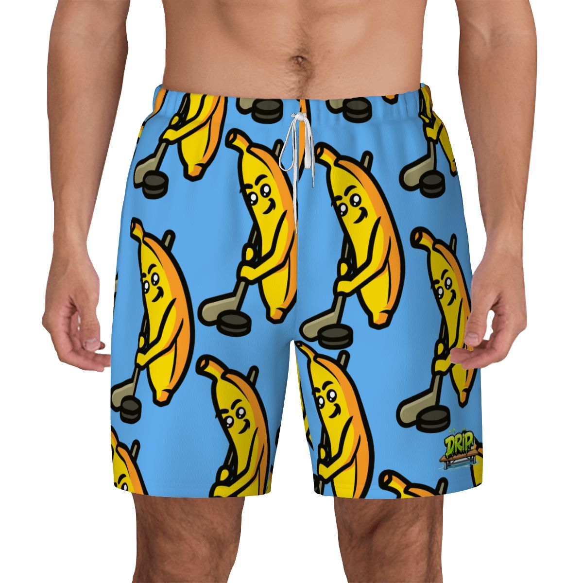 W2W Pro Mesh Hybrid Shorts - Bananas for Hockey Sky Blue
