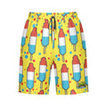 Men/Teen Swim Shorts - Red White and Blue Pop Yellow