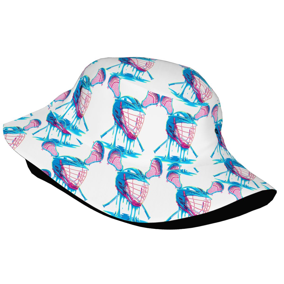 Drip Bucket Hat - Lacrosse Helmet Sticks White