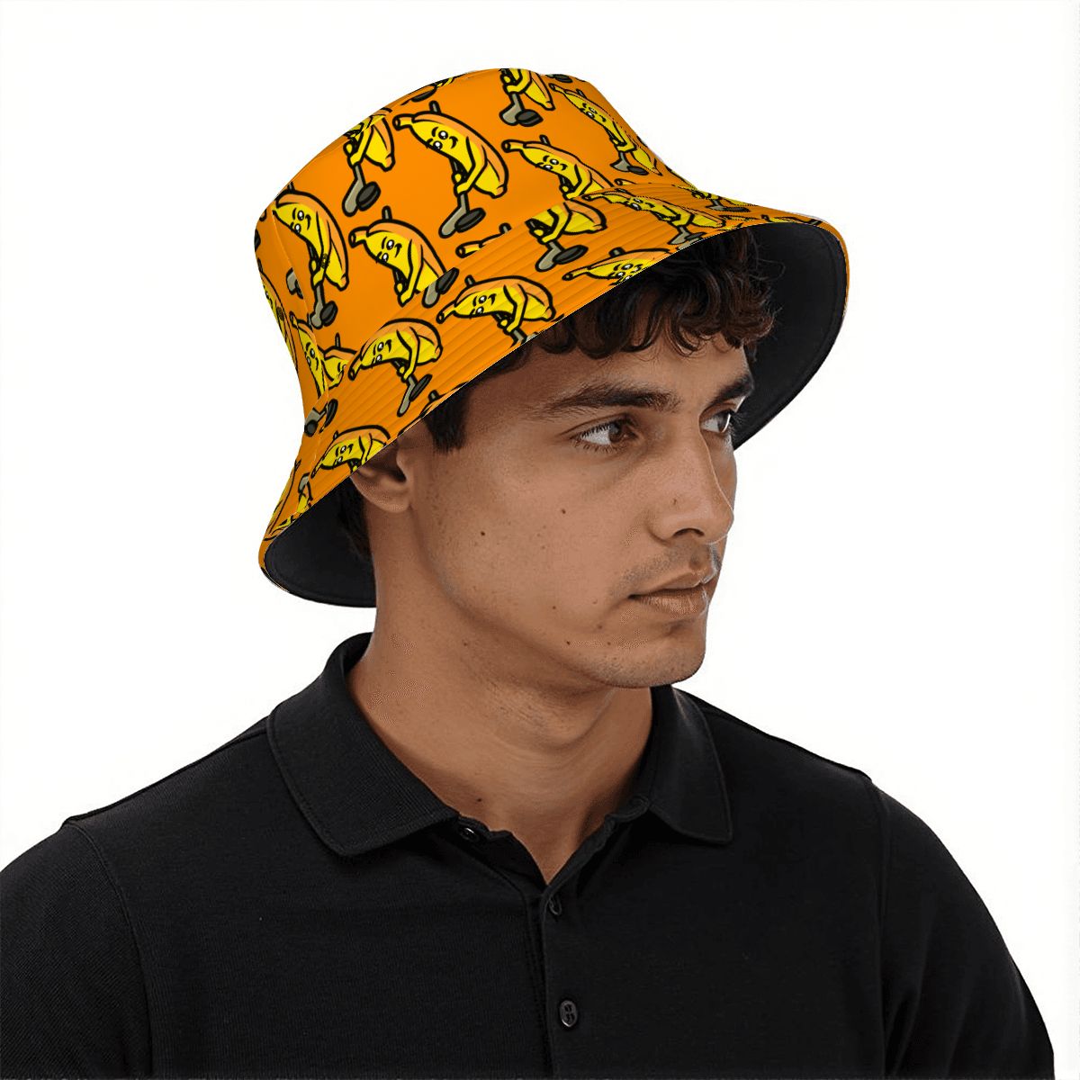 Drip Bucket Hat - Bananas for Hockey Orange