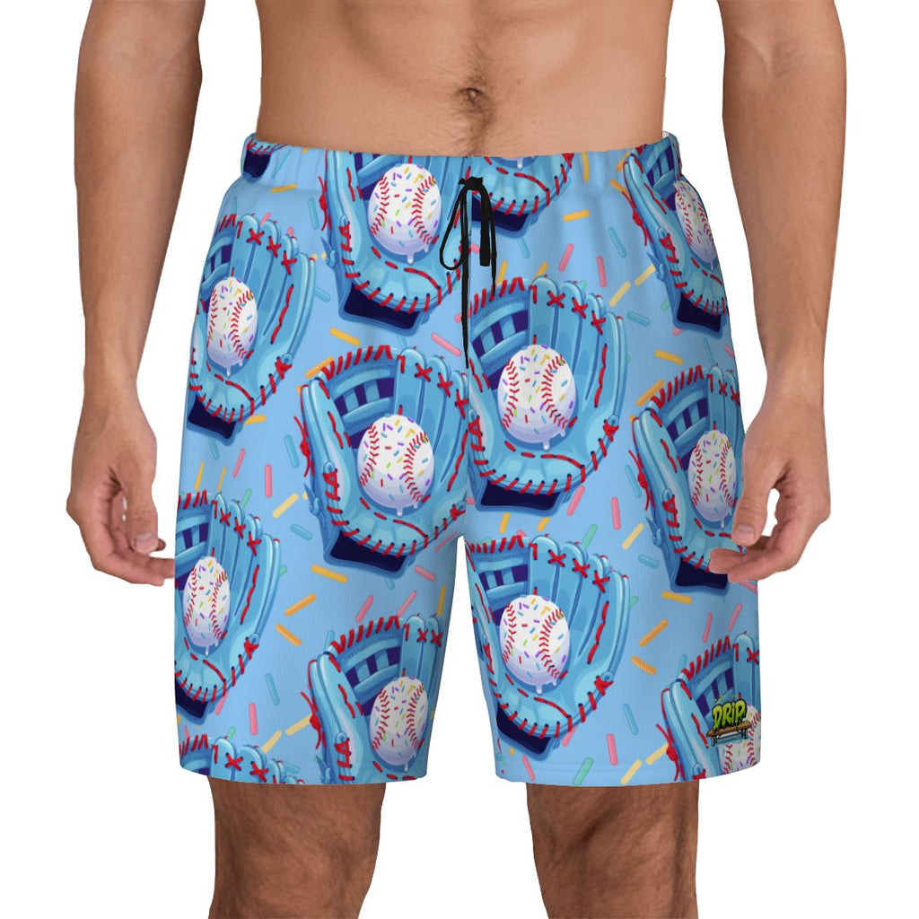 W2W Pro Mesh Hybrid Shorts - Baseball Sprinkles Drip Ice Blue