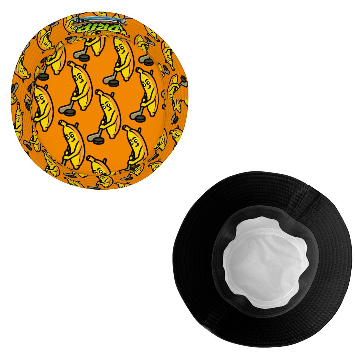 Drip Bucket Hat - Bananas for Hockey Orange