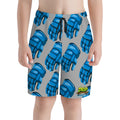 Youth Swim Shorts - Blue Hockey Gloves