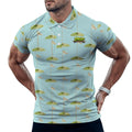 Uncle Golf Shirt - Hole Flag Sketch Blue
