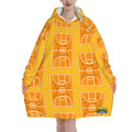 Adult Blanket Sweatshirt - Basketball Court Gold