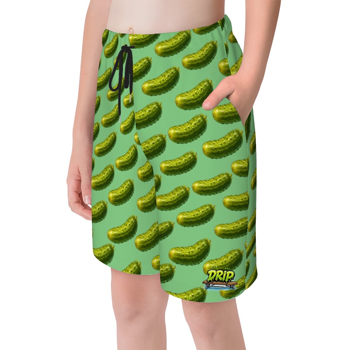 Youth Swim Shorts - Pickled Green