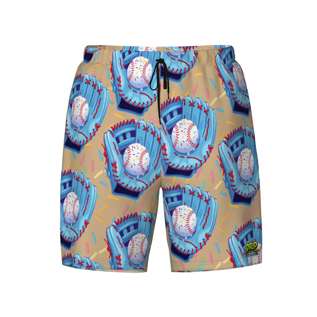 W2W Pro Mesh Hybrid Shorts - Baseball Sprinkles Drip Beige