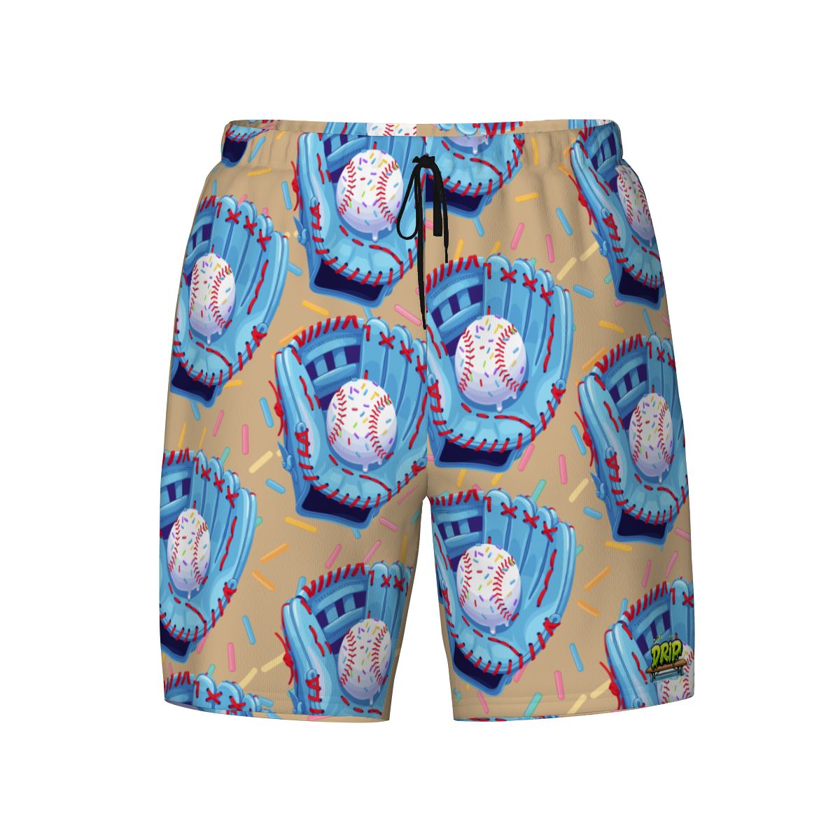 W2W Pro Mesh Hybrid Shorts - Baseball Sprinkles Drip Beige